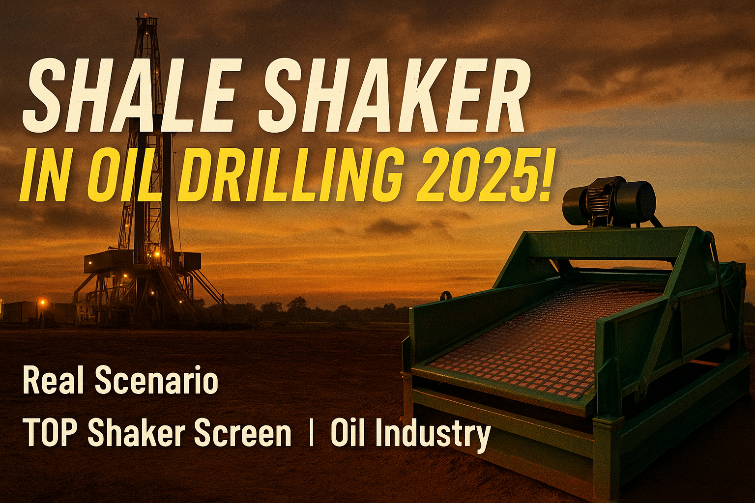Oil drilling shaker screen application scenario 2025 demo by TOP Shaker Screen